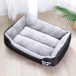 PAWS ASIA Factory Direct Sale Pet Fashion Outdoor Square Bed For Large Dogs Cat With Claw Print