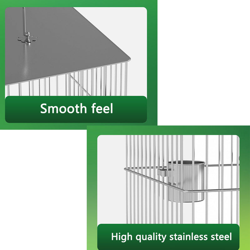 PAWS ASIA Suppliers Stainless Steel Wire Canary Breeding Small Bird Cage With Tray