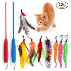 PAWS ASIA Factory Colorful Funny Interactive Foldable Tunnel Fish Mouse Cat Toy Set 24 Pack