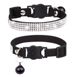 PAWS ASIA Wholesale Pet Accessories Breakaway Luxury Rhinestone Dog Cat Collar With Bells