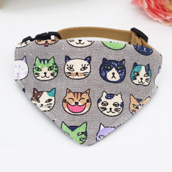 PAWS ASIA Shopee New Cheap Fancy Stylish Colorful Patterns Cute Personalized Cat Bandana Collar