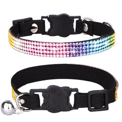 PAWS ASIA Wholesale Pet Accessories Breakaway Luxury Rhinestone Dog Cat Collar With Bells