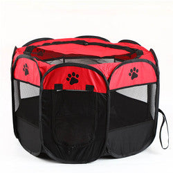 PAWS ASIA Suppliers Foldable Waterproof Oxford Breathable Mesh Dog Playpen Fence Cage Portable Pet Tent House Kennel Cat Carrier