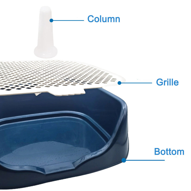 PAWS ASIA Wholesale Cheap Plastic Large Square Easy Clean Tray Indoor Dog Toilet With Removable Post Pet Potty