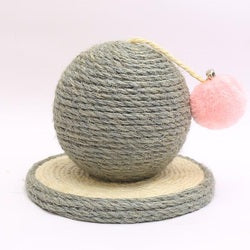 PAWS ASIA Manufacturers Direct Sale Sisal Interactive Scratch Ball Cat Toy With Bell