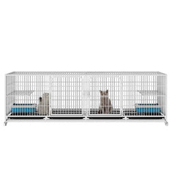 PAWS ASIA China Manufacturers Galvanized Steel Pipe Enclosures Large Commercial Pet Breeding Cat Cage 3 Layer