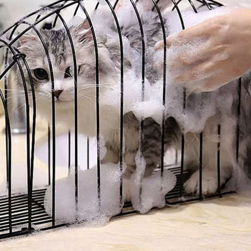 PAWS ASIA Wholesale Metal Durable Anti Scratch Cat Cage For Bathing Pet Shower Carrier