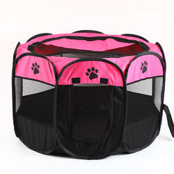 PAWS ASIA Suppliers Foldable Waterproof Oxford Breathable Mesh Dog Playpen Fence Cage Portable Pet Tent House Kennel Cat Carrier