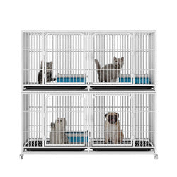 PAWS ASIA China Manufacturers Galvanized Steel Pipe Enclosures Large Commercial Pet Breeding Cat Cage 3 Layer