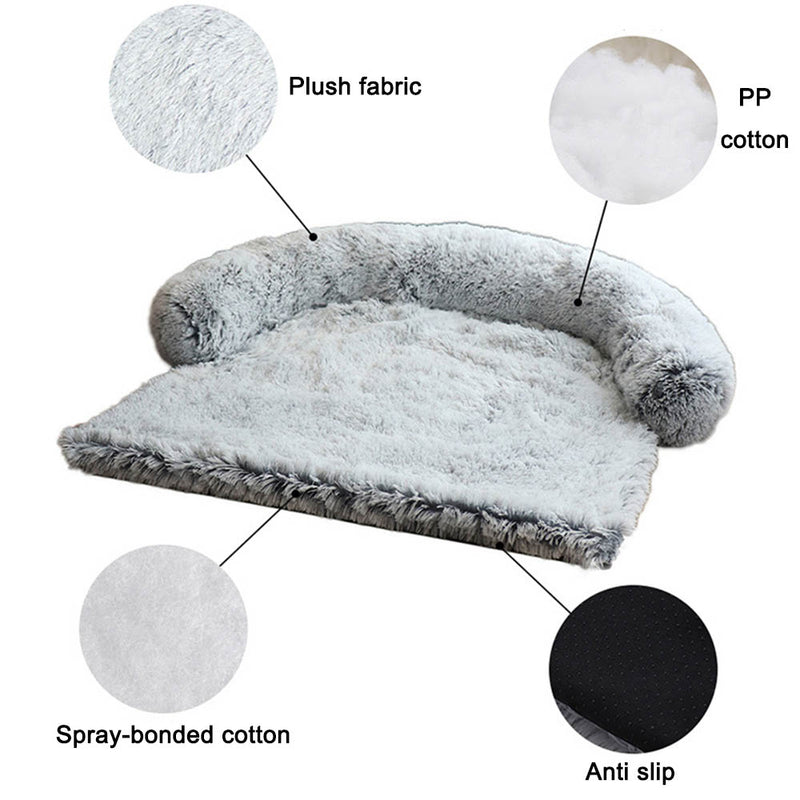 PAWS ASIA Wholesale New Large Luxury Washable Long Plush Super Soft Sofa Dog Bed Pet Carpet