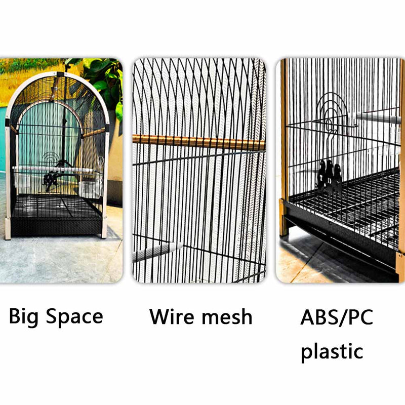 PAWS ASIA Chinese Manufacturers Semicircle Aluminium Large Breeding Display Bird Cage With Tray