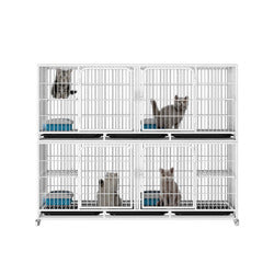 PAWS ASIA China Manufacturers Galvanized Steel Pipe Enclosures Large Commercial Pet Breeding Cat Cage 3 Layer