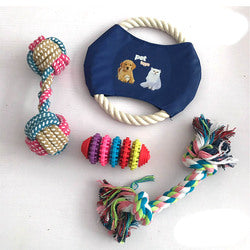 PAWS ASIA Manufacturers Chewing Interactive Eco Friendly Teeth Cleaning Assorted Dog Toy Set Rope