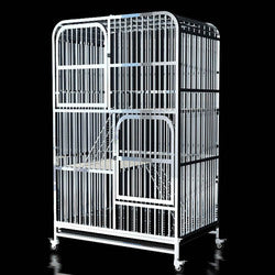 PAWS ASIA Wholesale Stainless Steel Large Indoor 3 Layer Display Cat Cages Condo With Tray