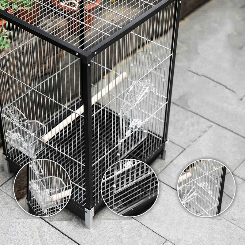 PAWS ASIA Suppliers Nice Quality Aluminium Square Deluxe Big Love Bird Cage Large Parrot Use