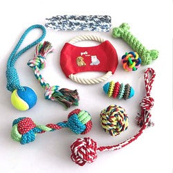 PAWS ASIA Manufacturers Direct Sale Eco Friendly Chewing Teeth Cleaning Interactive Assorted Dog Toy Set Rope