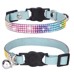 PAWS ASIA Wholesale Pet Accessories Breakaway Luxury Rhinestone Dog Cat Collar With Bells