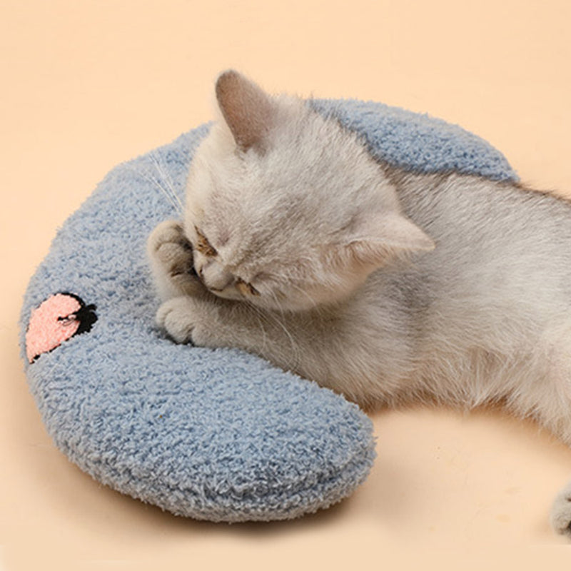 PAWS ASIA Suppliers Cute Soft Protect Cervical Half Round Cozy Plush Pet Pillow Dog Cat