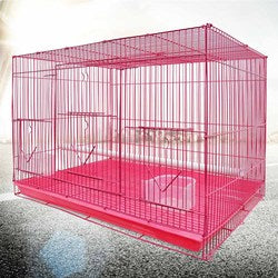 PAWS ASIA Suppliers Best Sell Pet House For Sale Wire Mesh Metal Square Small Bird Cages With Bowl