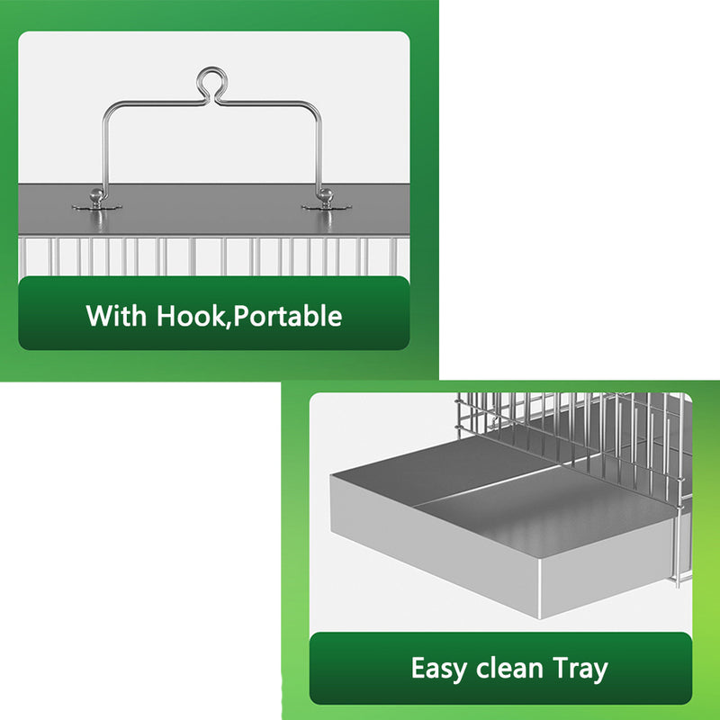 PAWS ASIA Suppliers Stainless Steel Wire Canary Breeding Small Bird Cage With Tray