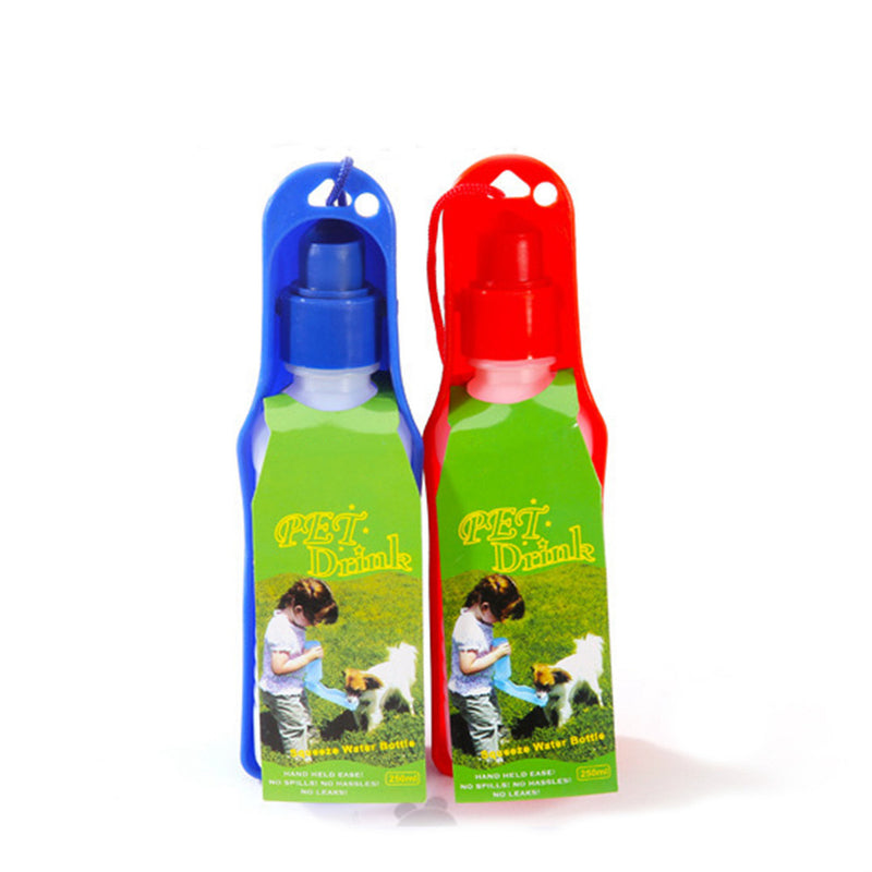 PAWS ASIA Suppliers Wholesale Outdoor Travel Portable Foldable Nozzle Water Bottles Pet For Drinking Dog Cat 300ML