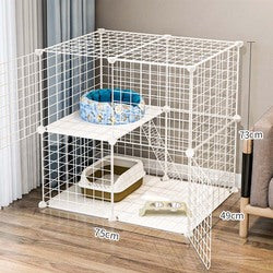 PAWS ASIA Manufacturers Cheap Indoor Large 3 Layer White Display Pet Cat Cages House