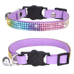 PAWS ASIA Wholesale Pet Accessories Breakaway Luxury Rhinestone Dog Cat Collar With Bells