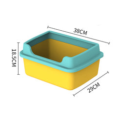 PAWS ASIA Manufacturers Pet Cleaning Simple Cute Semi Closed Large Space Cat Toilet Box