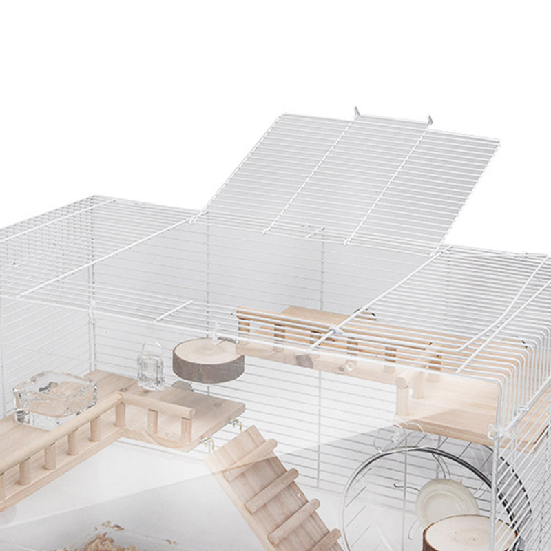 PAWS ASIA Factory White Luxury Clear Large Breeding Roomy Home Cage Hamster