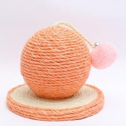 PAWS ASIA Manufacturers Direct Sale Sisal Interactive Scratch Ball Cat Toy With Bell