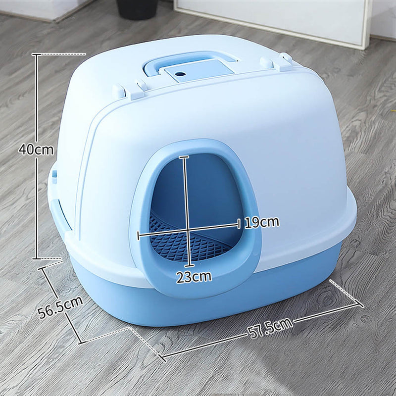 PAWS ASIA Manufacturers Luxury Enclosed Open Top Big Cat Litter Box Toilet With Small Corridor