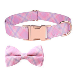 PAWS ASIA Manufacturers Western Style Luxury Colorful Pattern Removable Bow Tie Dog Collars