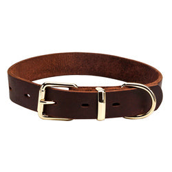 PAWS ASIA Suppliers Hot High Quality Luxury Thick Genuine Cowhide Leather Dog Collar