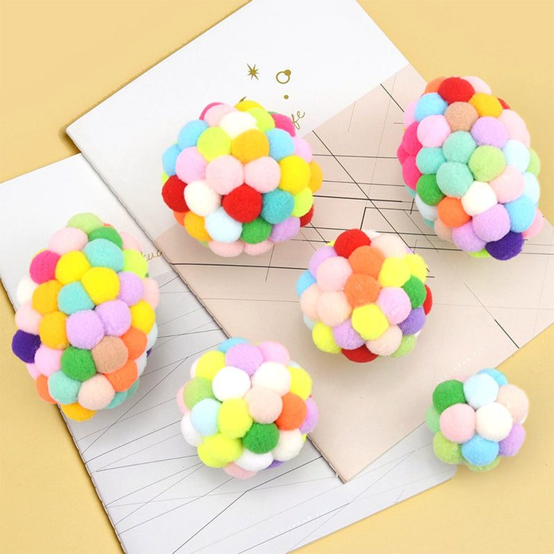 PAWS ASIA Shopee Best Selling Multi Color Soft Throwing Interactive Ball With Bell