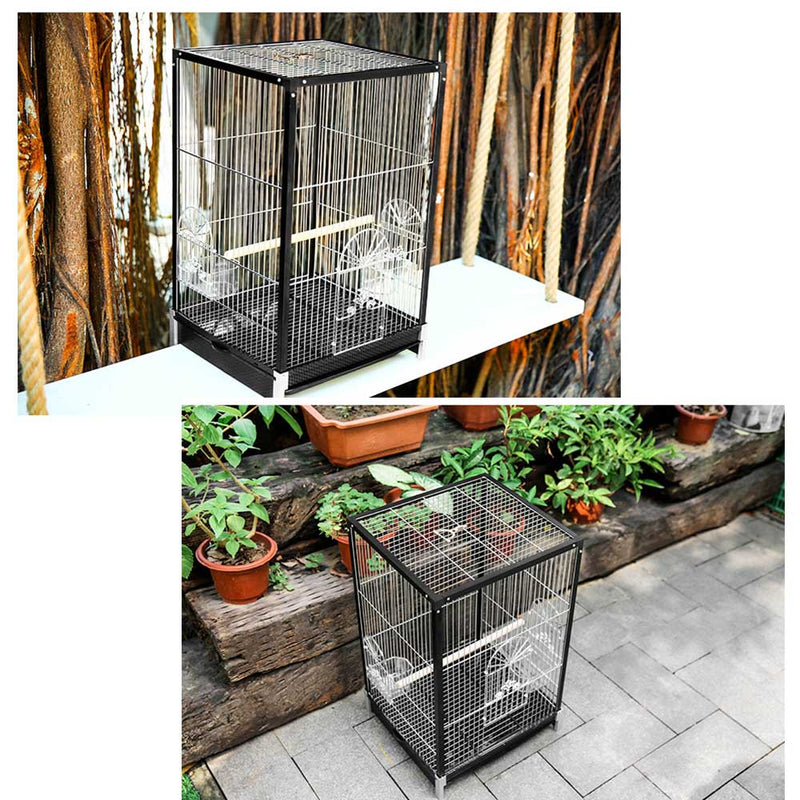 PAWS ASIA Suppliers Nice Quality Aluminium Square Deluxe Big Love Bird Cage Large Parrot Use