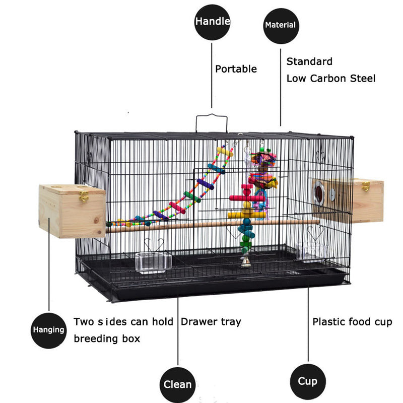 PAWS ASIA Factory Large Breeding Love Bird Cage With Tray For Parrot Canary Aviary For Sale