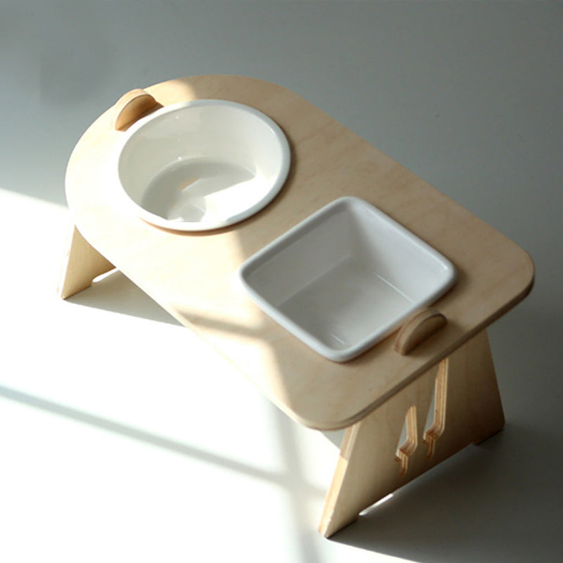 PAWS ASIA Manufacturers Pretty Designed Luxury Pet Bowls With Wood Stand