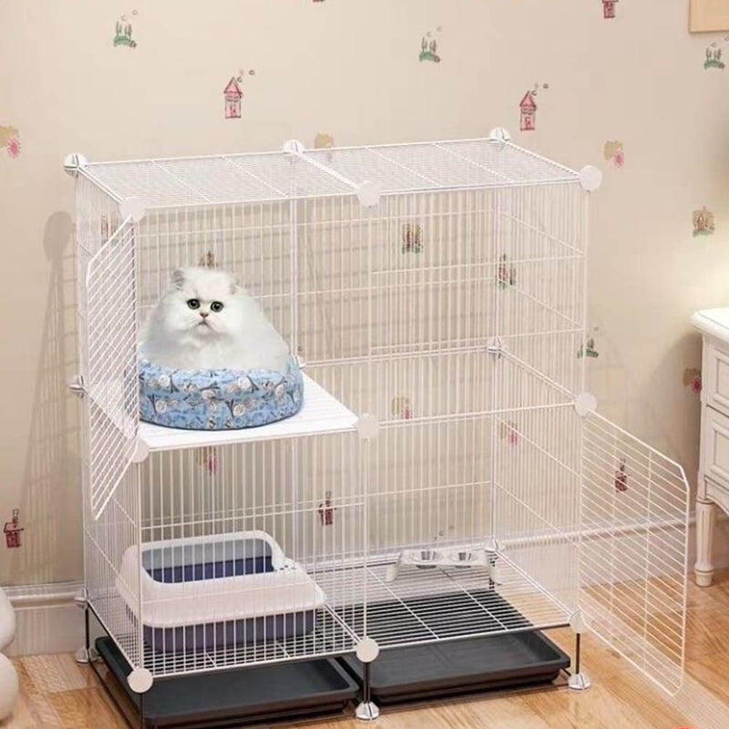 PAWS ASIA Manufacturers Cheap Indoor Large 3 Layer White Display Pet Cat Cages House