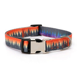 PAWS ASIA Factory Polyester Colorful Personalized Printed Engraved Metal Buckle Dog Collar Cat