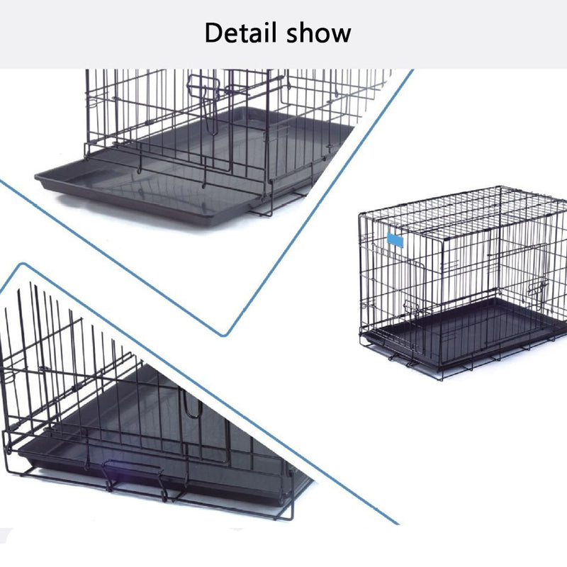 PAWS ASIA Factory High Quality Wire Stackable Large Double Door Dog Cage With Tray