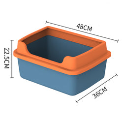 PAWS ASIA Manufacturers Pet Cleaning Simple Cute Semi Closed Large Space Cat Toilet Box