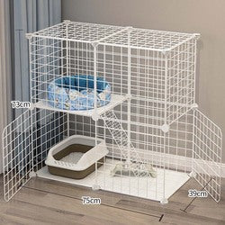 PAWS ASIA Manufacturers Cheap Indoor Large 3 Layer White Display Pet Cat Cages House