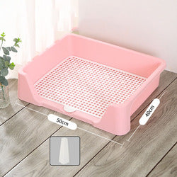 PAWS ASIA Wholesale Cheap Plastic Large Square Easy Clean Tray Indoor Dog Toilet With Removable Post Pet Potty