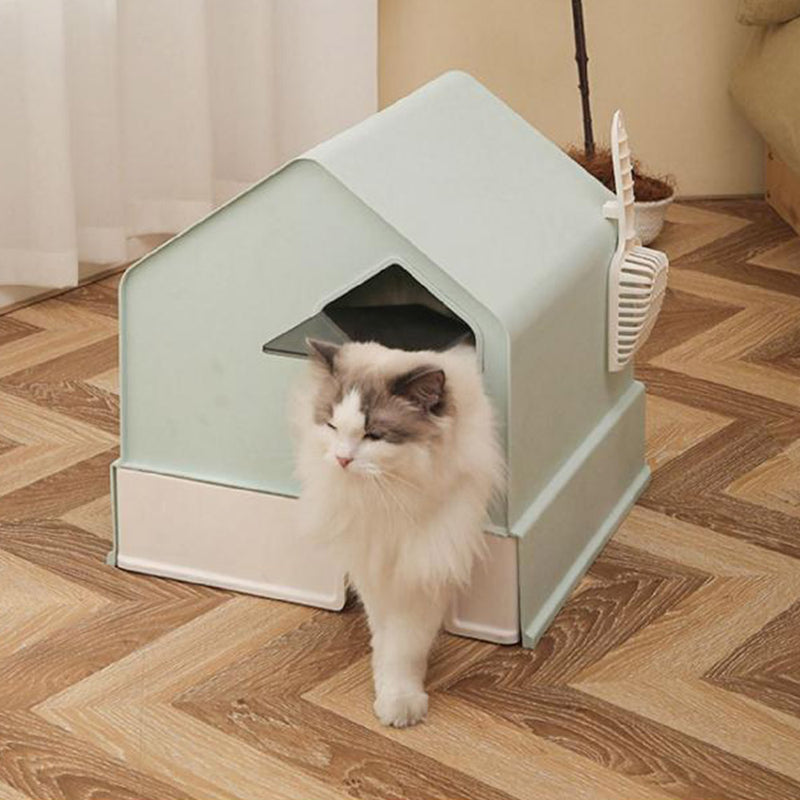 PAWS ASIA Suppliers Modern Luxury Enclosed Drawer Cat Litter Box With Mat Pet Toilet House