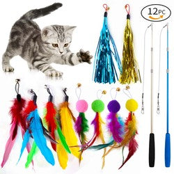 PAWS ASIA Factory Colorful Funny Interactive Foldable Tunnel Fish Mouse Cat Toy Set 24 Pack