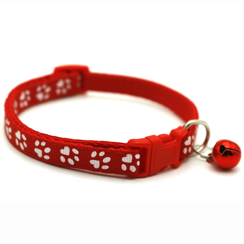 PAWS ASIA Wholesale Pet Supplies Cheap Fashion Adjustable Safety Release Dog Cat Collar With Bell