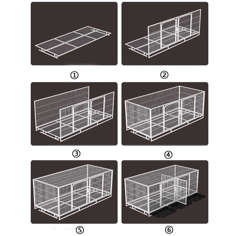 PAWS ASIA China Manufacturers Galvanized Steel Pipe Enclosures Large Commercial Pet Breeding Cat Cage 3 Layer