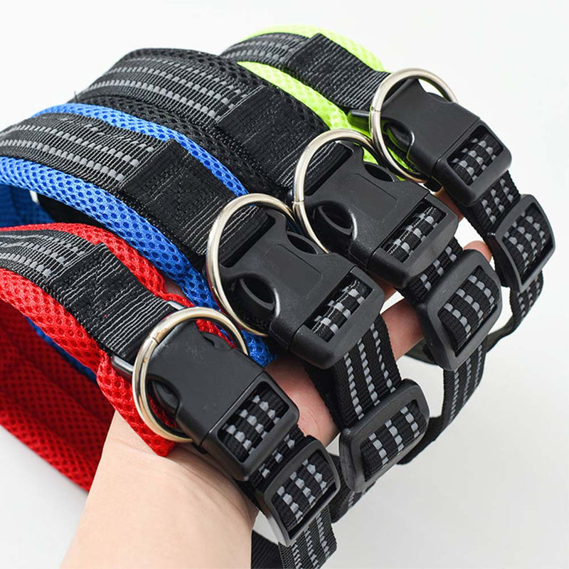 PAWS ASIA Manufacturers Customized High Quality Soft Mesh Adjustable Reflective Large Dog Collar