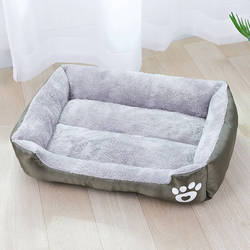 PAWS ASIA Factory Direct Sale Pet Fashion Outdoor Square Bed For Large Dogs Cat With Claw Print