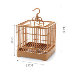 PAWS ASIA Wholesale Best Plastic Brown Large Rectangle Ornamental Vintage Bird Cage From China